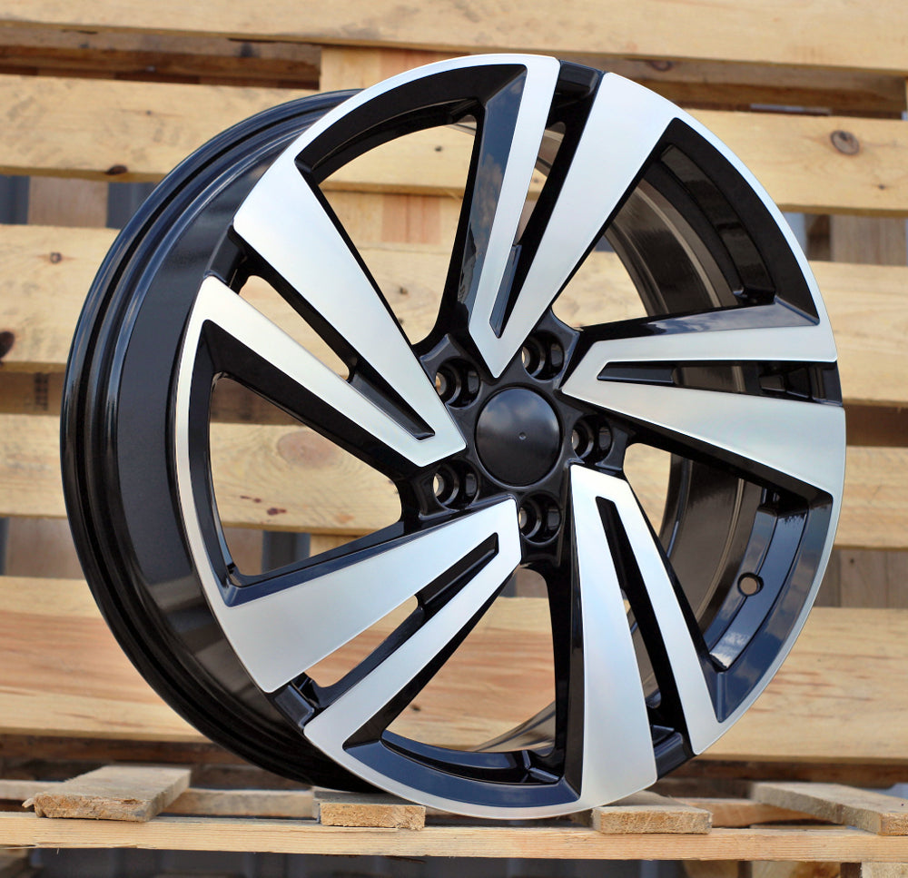 VW 7x18 5x100 ET39 57,1 3S1282 Noir poli