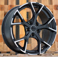 AUDI 8x18 5x112 ET40 66,6 3S5997 Noir poli semi-mat