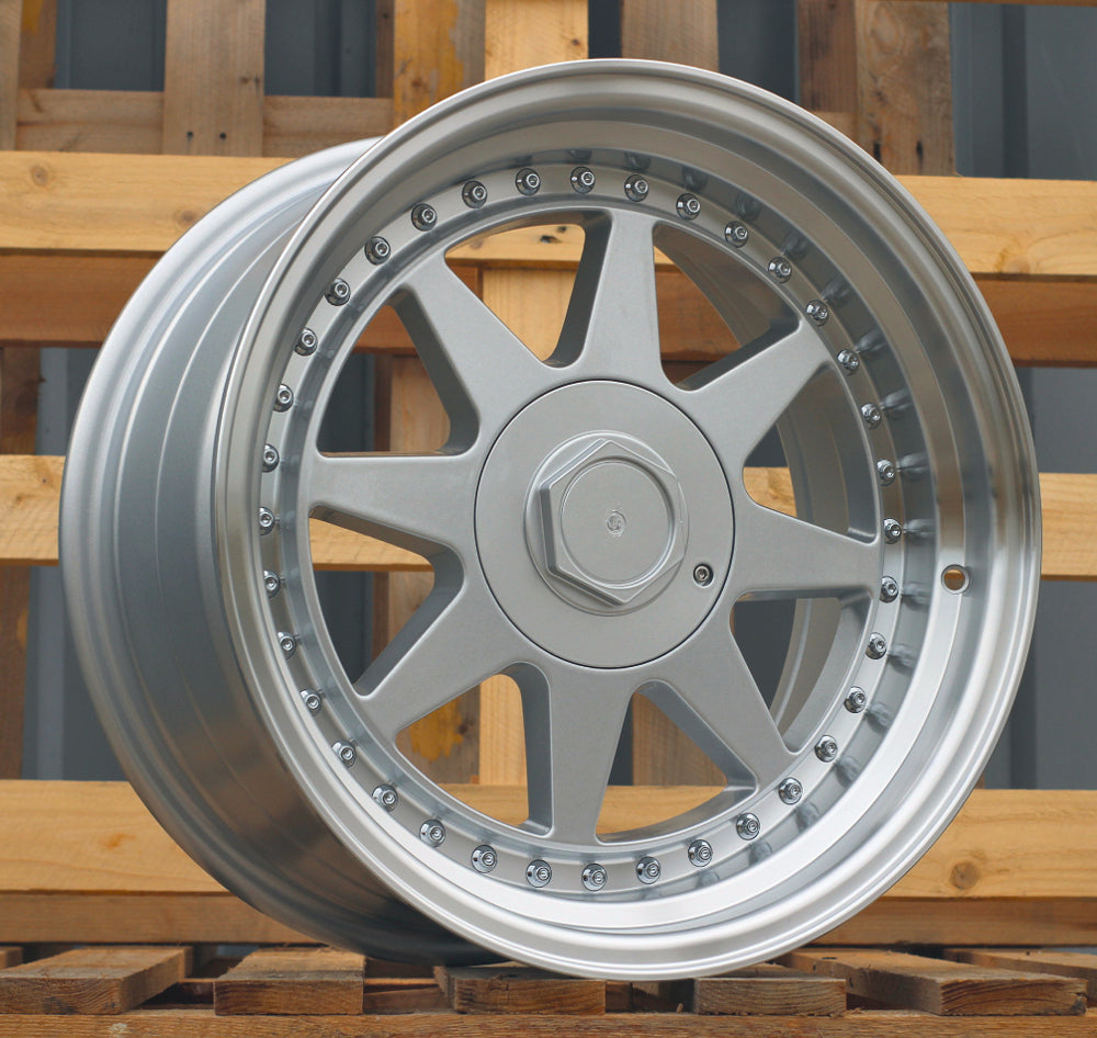 8,5x17 4x100 ET25 57,1 7905F Argent bord poli