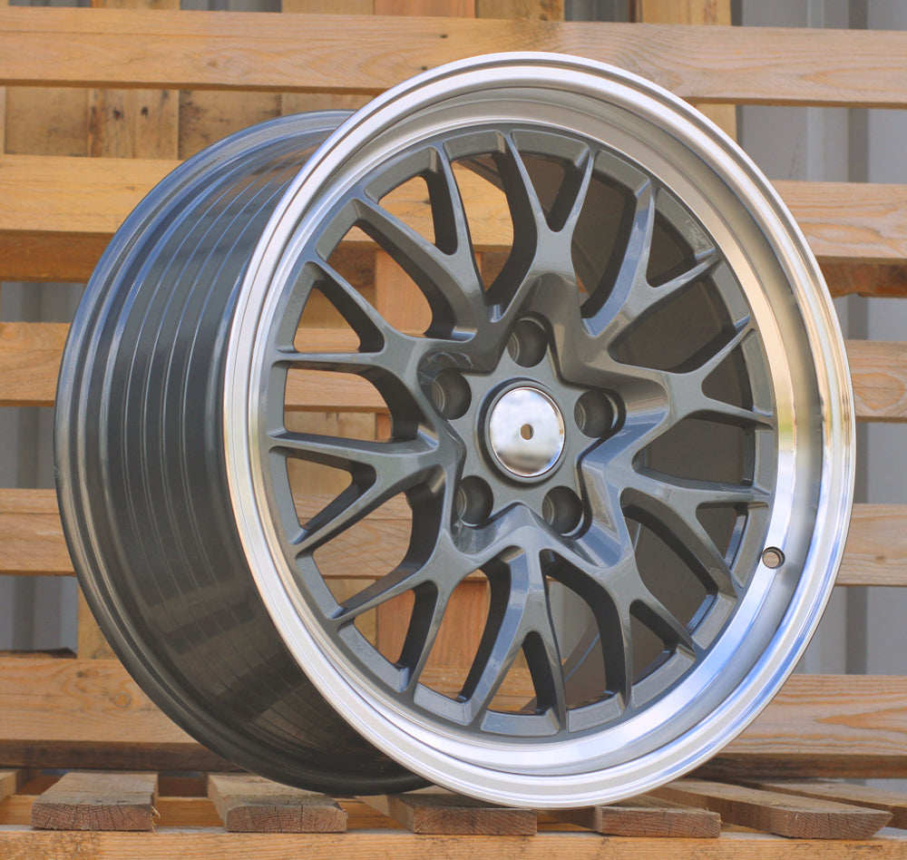 9x18 5x120 ET20 74,1 A1408 Gun Metal bord poli