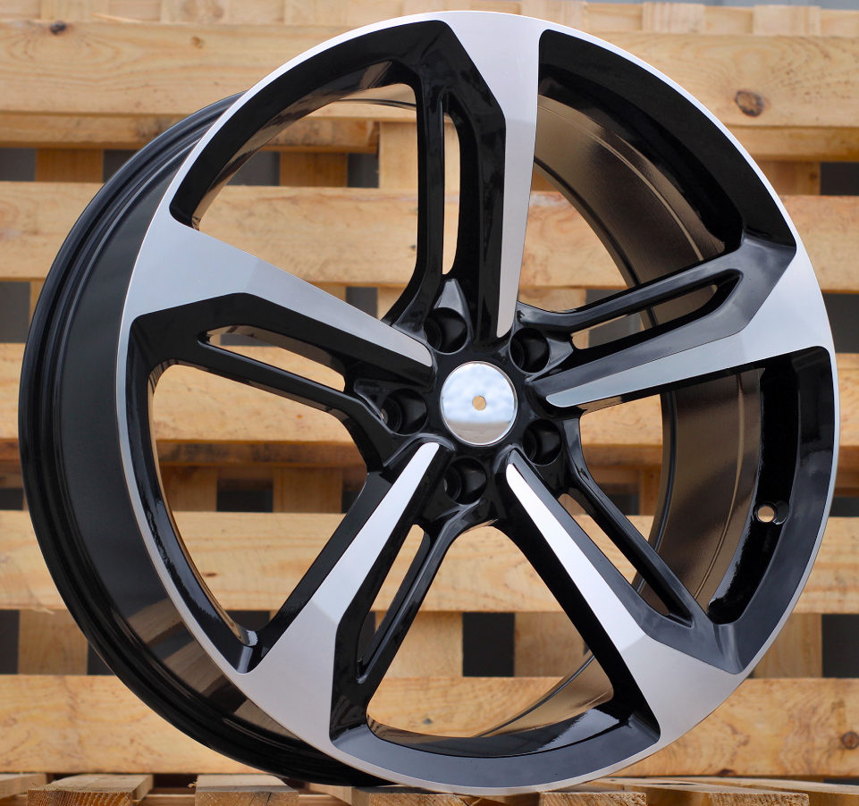 AUDI 9x22 5x112 ET30 66,6 A513 Noir poli finition poudrée
