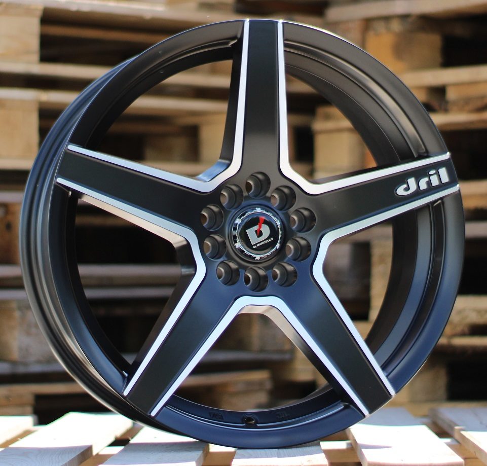 8x18 5x105 ET35 67,1 A5274 Noir poli semi-mat