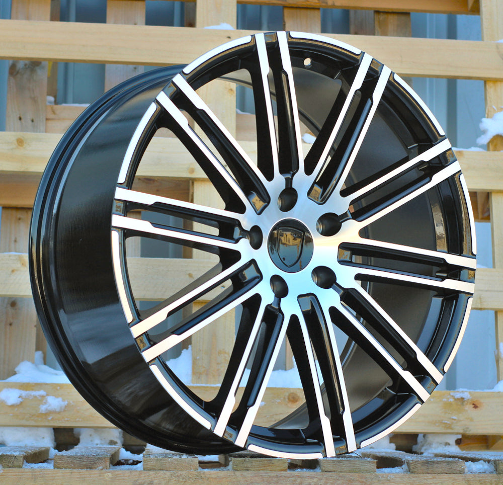 PORSCHE 10x22 5x130 ET50 71,6 B1026 Noir poli