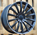 MERCEDES 9,5x20 5x112 ET43 66,6 B1048 Noir semi-mat bord poli