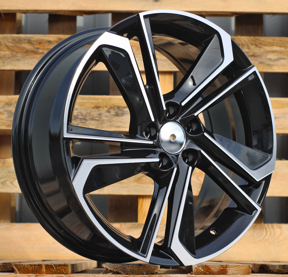 SKODA 7x17 5x100 ET51 57,1 B1113 Noir poli