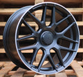 MERCEDES 8,5x18 5x112 ET36 66,6 B1258 Noir semi-mat bord poli
