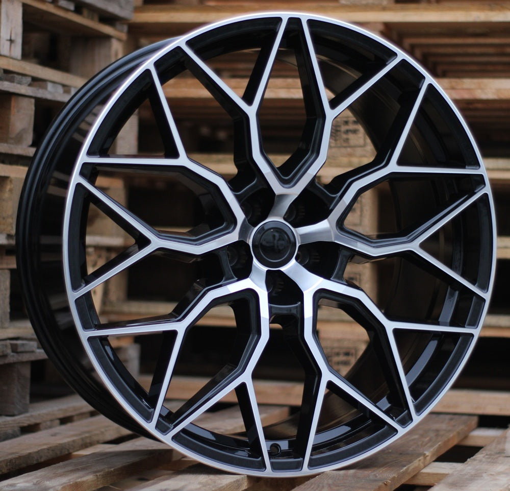 10,5x23 5x112 ET25 66,6 B1604 Noir poli