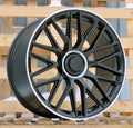 MERCEDES 8,5x19 5x112 ET38 66,6 B1766 Noir semi-mat bord poli