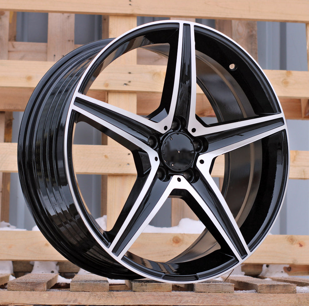 MERCEDES 8x19 5x112 ET43 66,6 B5052 Noir poli