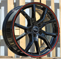 7x17 5x105 ET40 56,6 B5253 Noir liseré rouge