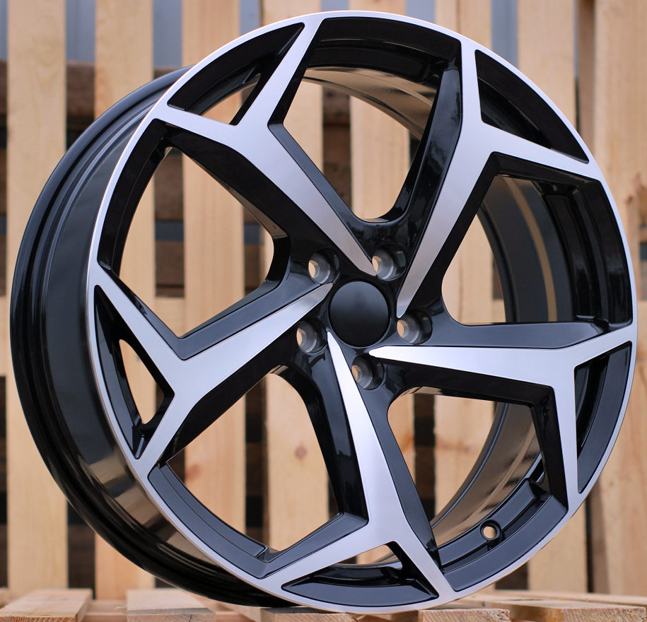 VW 6x14 5x100 ET35 57,1 B5340 Noir poli