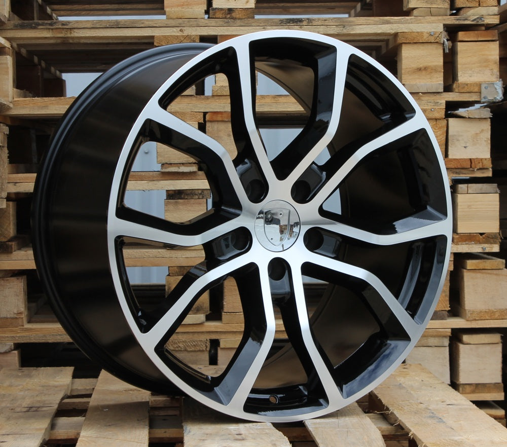 PORSCHE 11x21 5x130 ET58 71,6 B5362 Noir poli