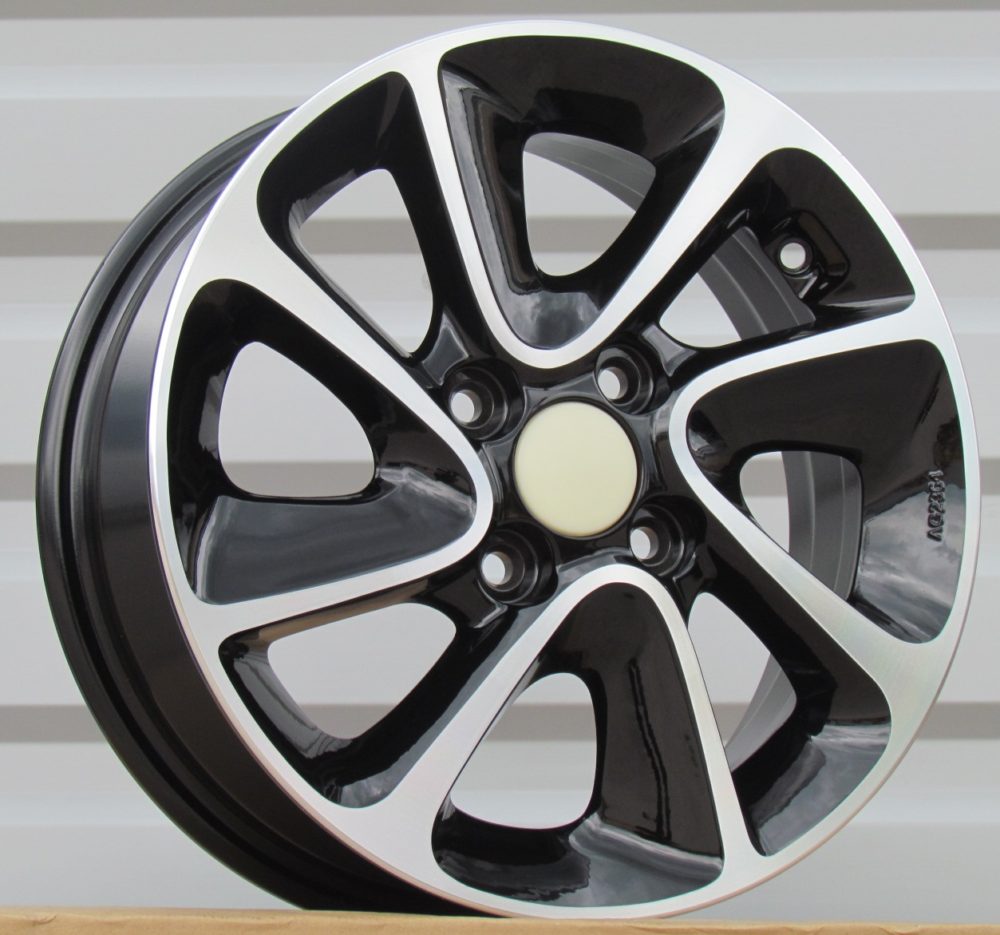HYUNDAI 5x14 4x100 ET41 54,1 B5387 Noir poli