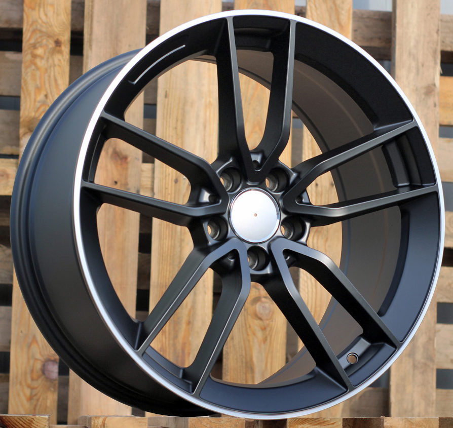 MERCEDES 8x19 5x112 ET43 66,6 B5461 Noir semi-mat bord poli