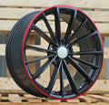 VW 7,5x18 5x112 ET51 57,1 B5937 Noir semi-mat bord rouge