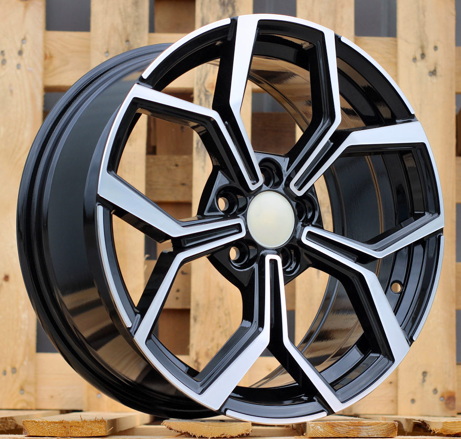 VW 7,5x17 5x100 ET45 57,1 B5952 Noir poli