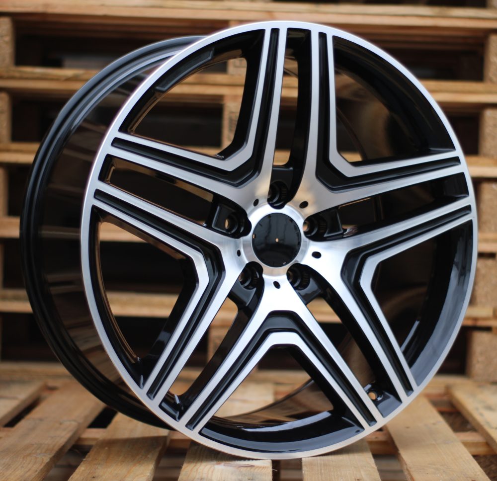 MERCEDES 7,5x16 5x112 ET38 66,6 BK206 Noir poli