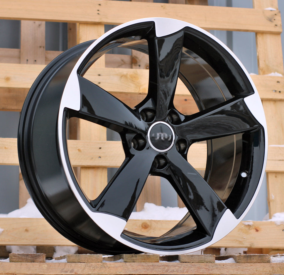 AUDI 7,5x16 5x112 ET45 66,6 BK217 Noir poli