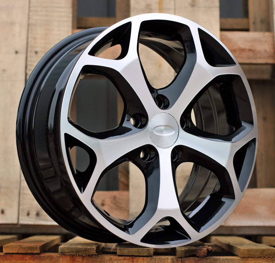 FORD 6,5x16 5x108 ET50 63,4 BK386 Noir poli