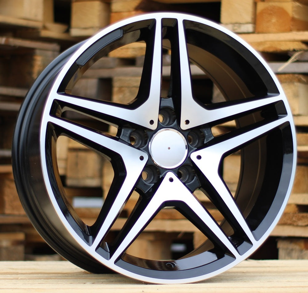 Jante MERCEDES 8x17 5x112 ET40 66,6 BK443 Noir poli