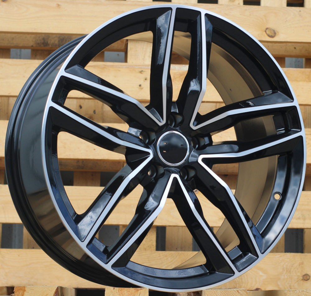 AUDI 8x18 5x112 ET45 66,6 BK690 Noir poli
