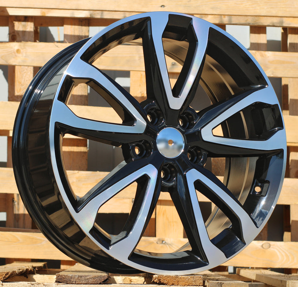 7,5x18 5x114,3 ET49,5 67,1 BY994 Noir poli