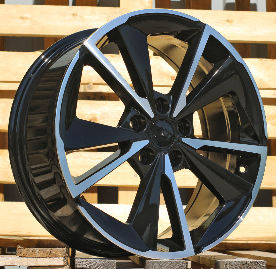 NISSAN 7,5x18 5x114,3 ET45 66,1 D1982 Noir poli