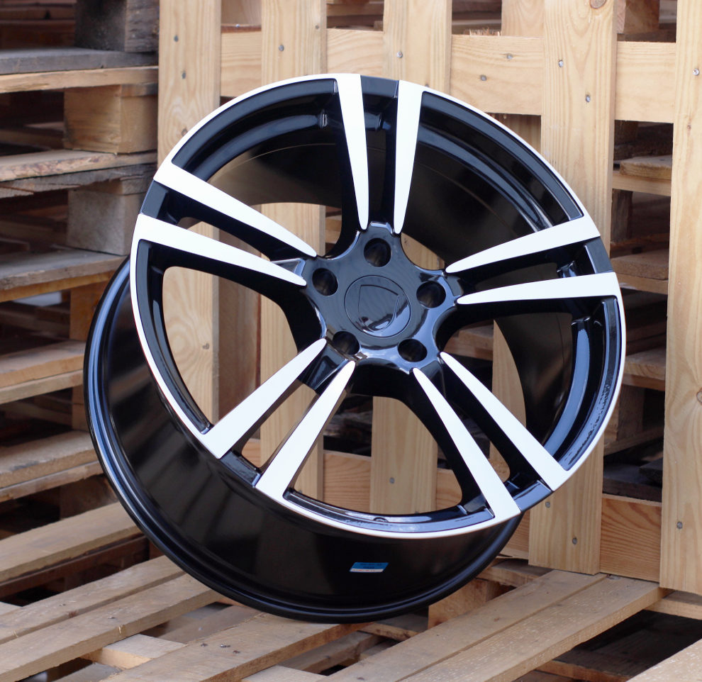 PORSCHE 9,5x20 5x130 ET55 71,6 E946 Noir poli