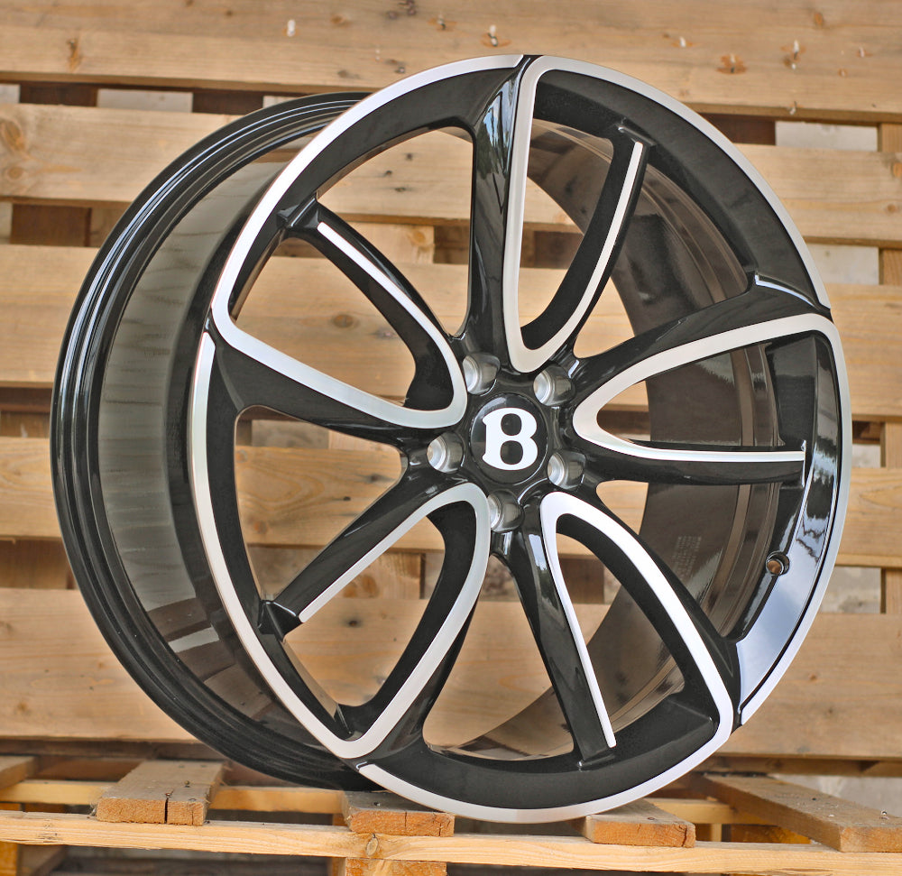 BENTLEY 9,5x21 5x112 ET41 57,1 FB0493 Noir poli