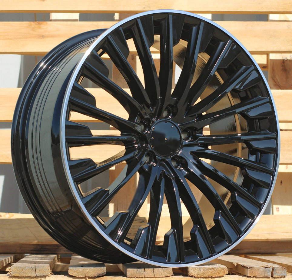 MERCEDES 8,5x20 5x112 ET35,5 66,6 FBX132 Noir bord poli