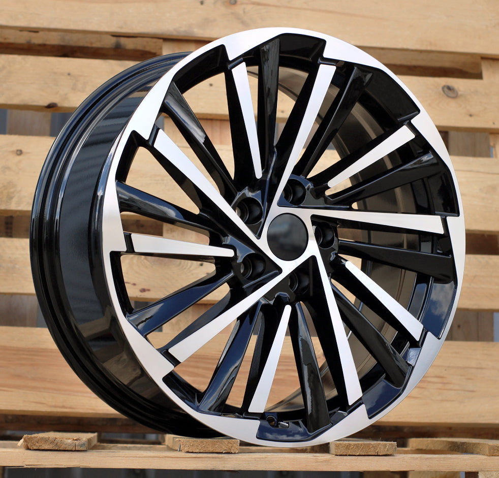SKODA 7,5x18 5x112 ET40 57,1 FBX261 Noir poli