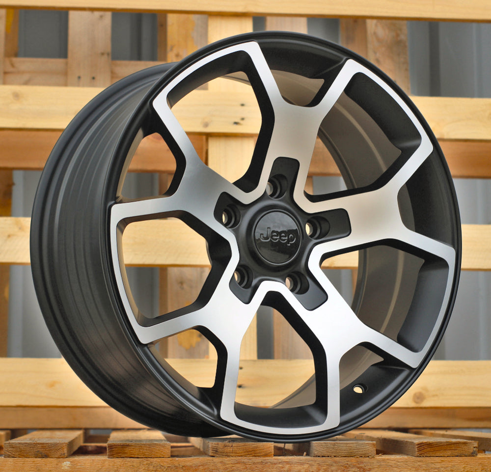 JEEP 8x18 5x127 ET35 71,6 FBX372 Noir poli semi-mat