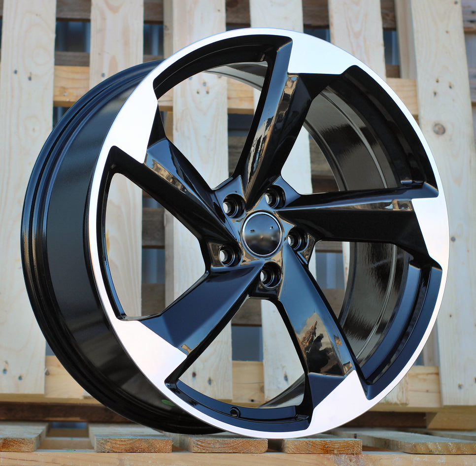 AUDI 8,5x20 5x112 ET40 66,6 FBX390 Noir poli