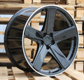 PORSCHE 9x21 5x112 ET26 66,6 FE023 Noir bord poli