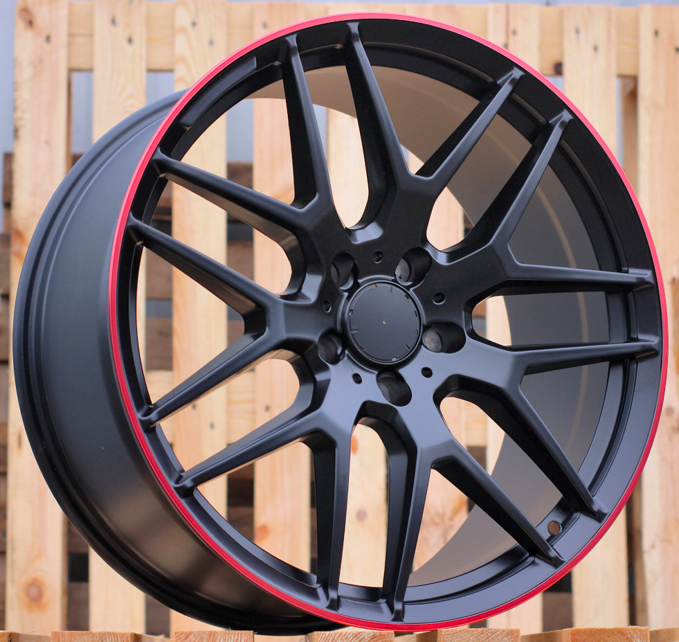 MERCEDES 10x21 5x130 ET35 84,1 FE115 Noir liseré rouge
