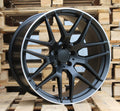 MERCEDES 10x21 5x112 ET46 66,6 FE115 Noir semi-mat bord poli