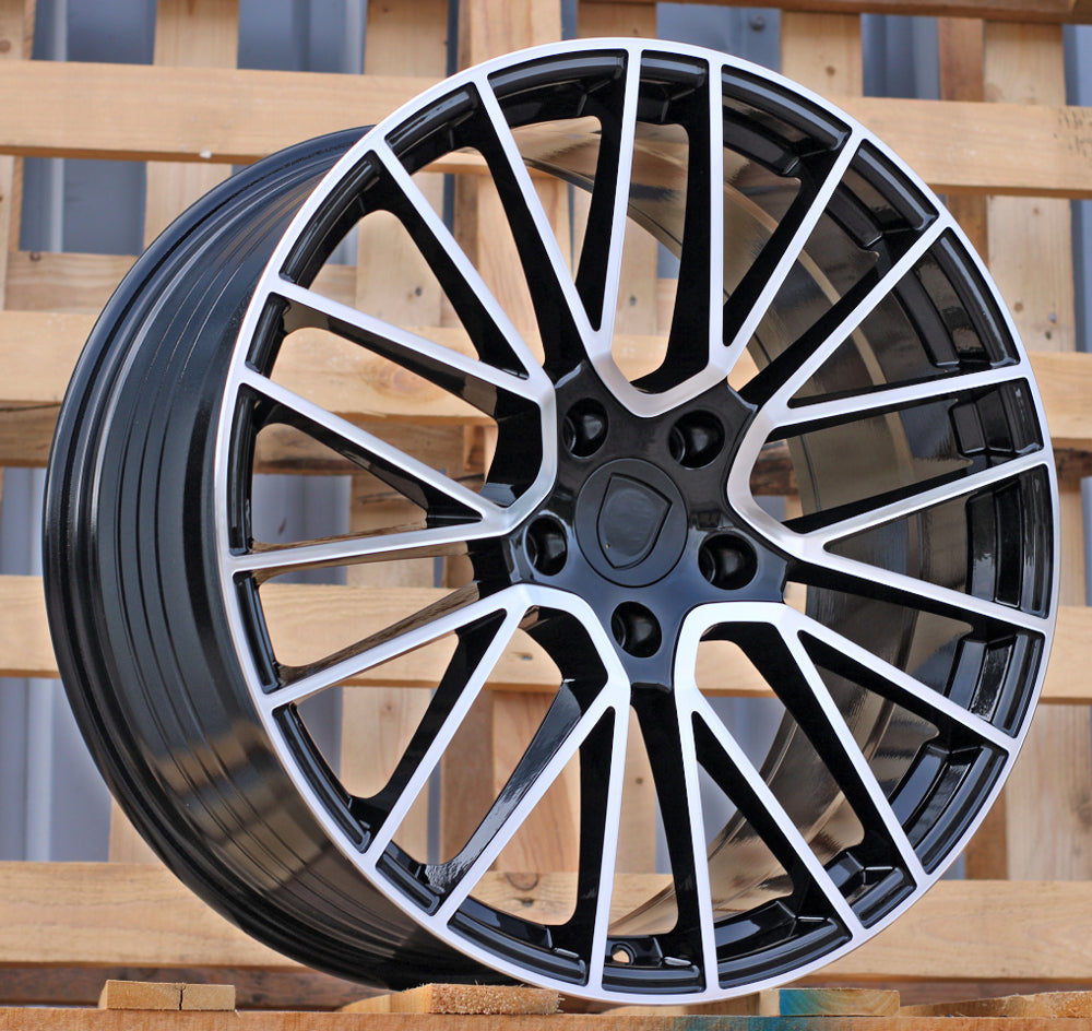 PORSCHE 11x21 5x130 ET58 71,6 FE179 Noir poli