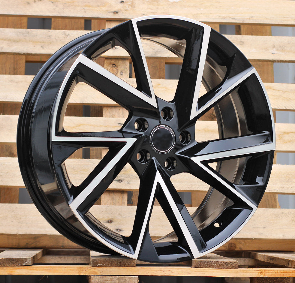 SKODA 7,5x18 5x112 ET40 57,1 FE181 Noir poli