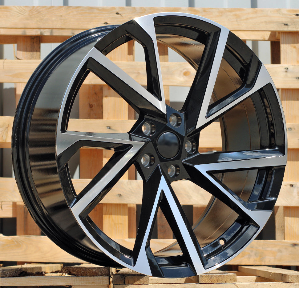 SKODA 7x17 5x112 ET46 57,1 FE181 Noir poli