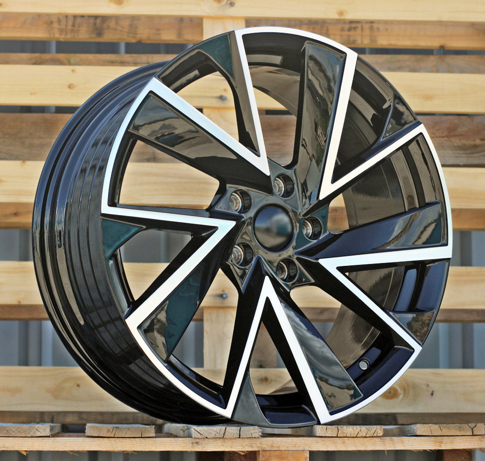SKODA 8x18 5x112 ET41 57,1 FE181 Noir poli