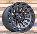 9x17 6x139,7 ET10 106,1 H1006 Noir mat et Gun Metal