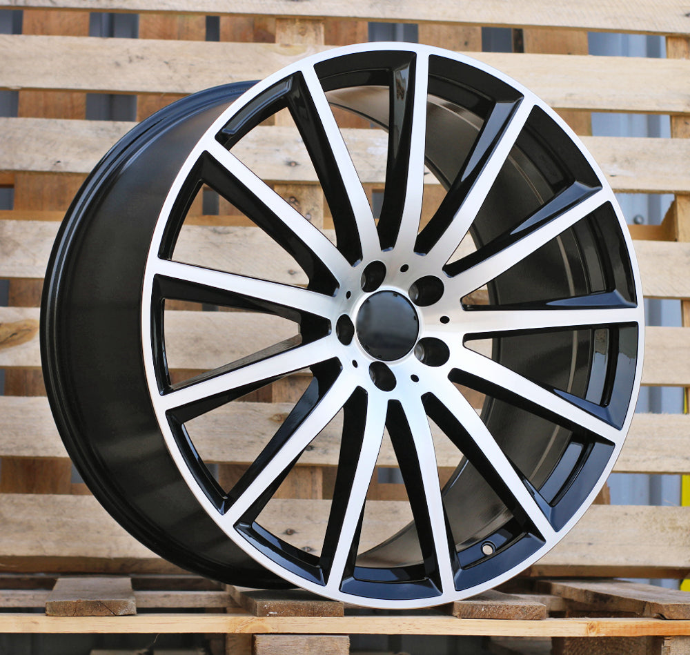 MERCEDES 10x21 5x112 ET44 66,6 H3524F Noir poli