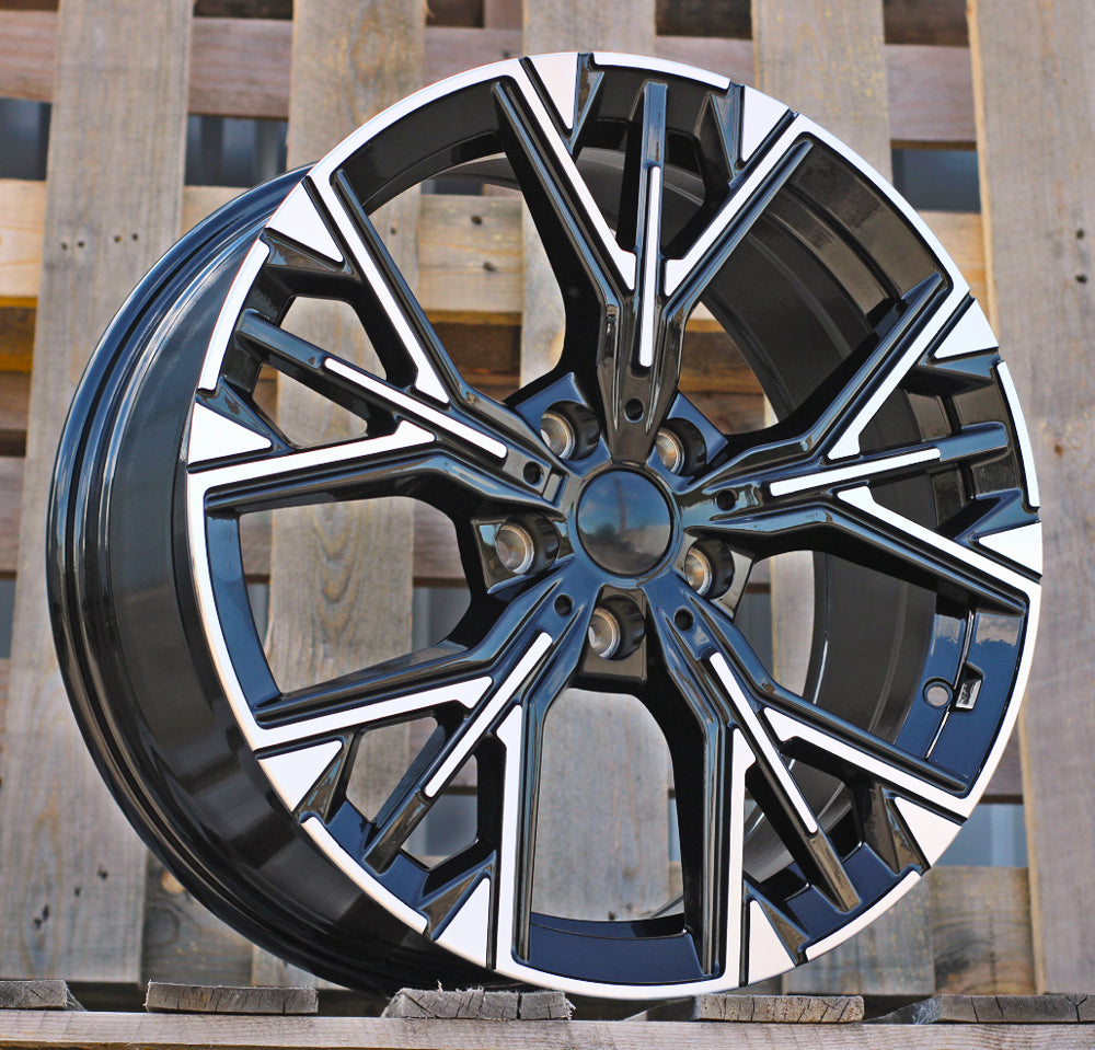 8x18 5x112 ET50 66,6 H3580F Noir poli