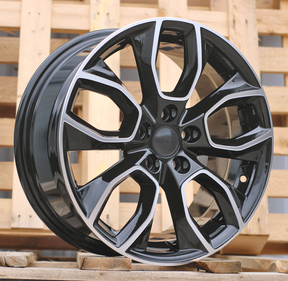 SKODA 7x16 5x112 ET45 57,1 H593 Noir partiellement poli