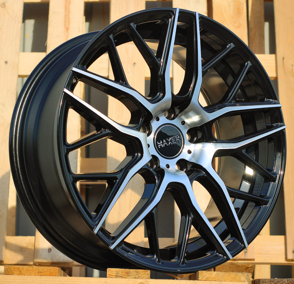 8x18 5x112 ET45 66,6 HX038 Noir poli