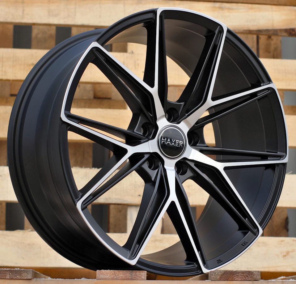 8,5x19 5x114,3 ET40 73,1 HX043 Noir poli semi-mat