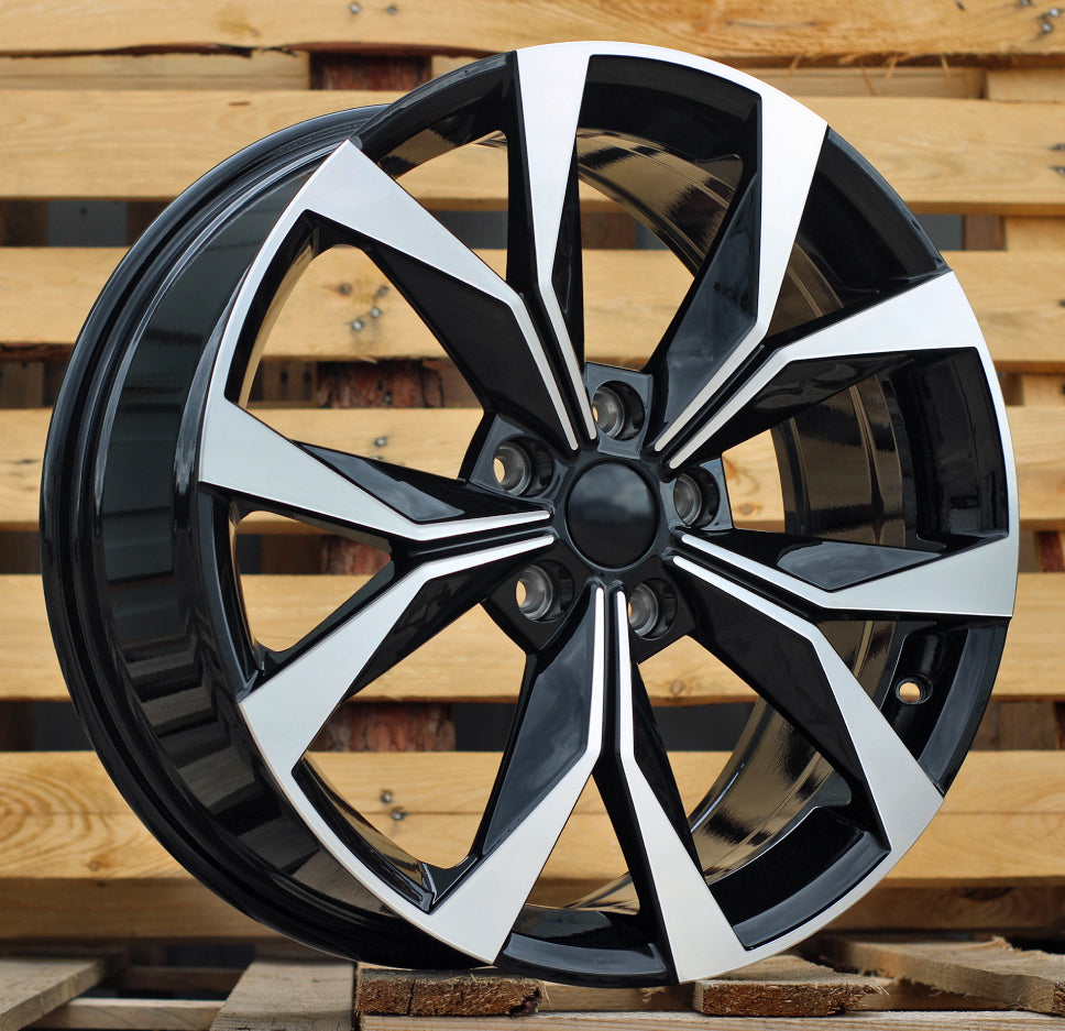 SKODA 7,5x18 5x112 ET45 57,1 I5627 Noir poli