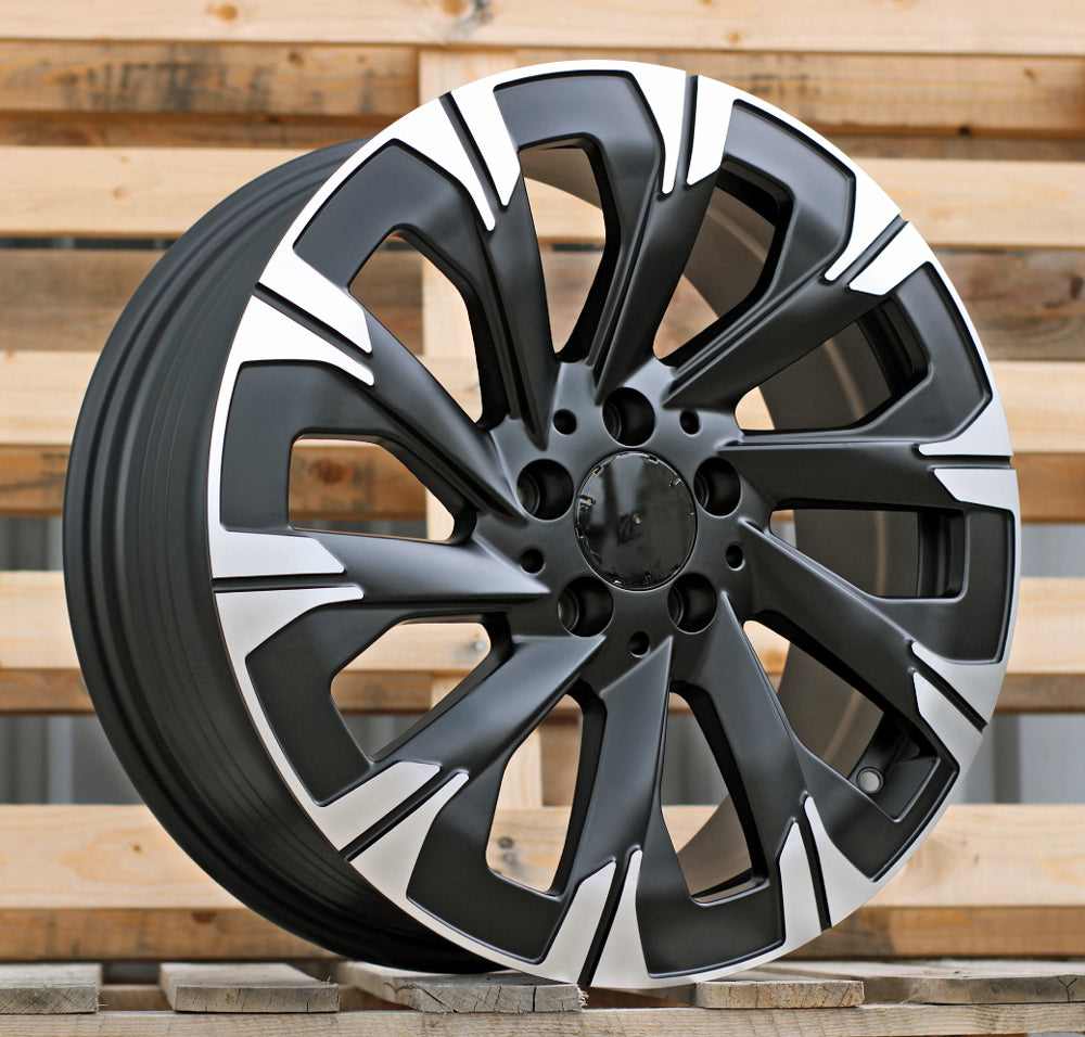 MERCEDES 7,5x18 5x112 ET52 66,6 IN3519F Noir poli semi-mat