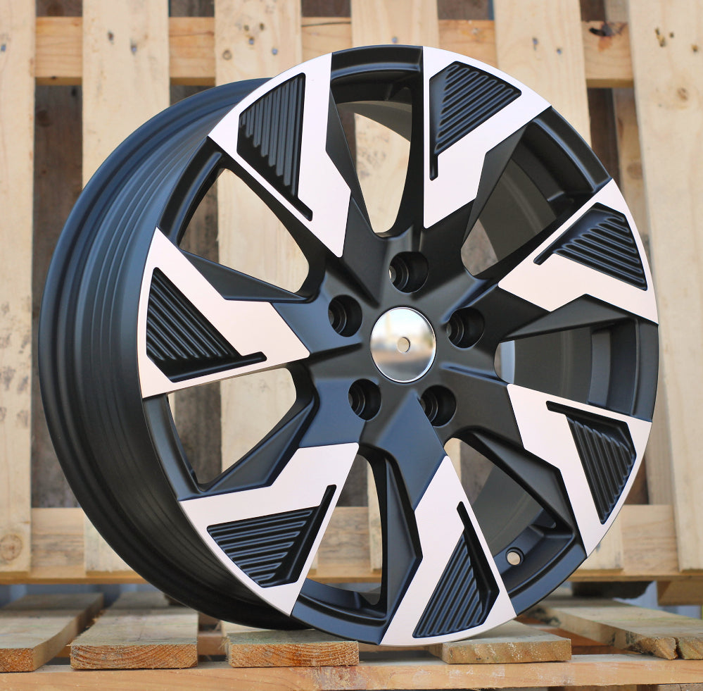 RENAULT 7x17 5x114,3 ET45 66,1 IN3521F Noir poli semi-mat