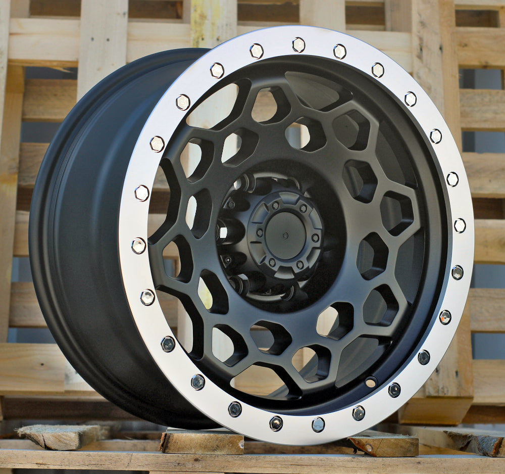 8,5x17 6x139,7 ET0 110,1 JT240 Noir mat bord poli